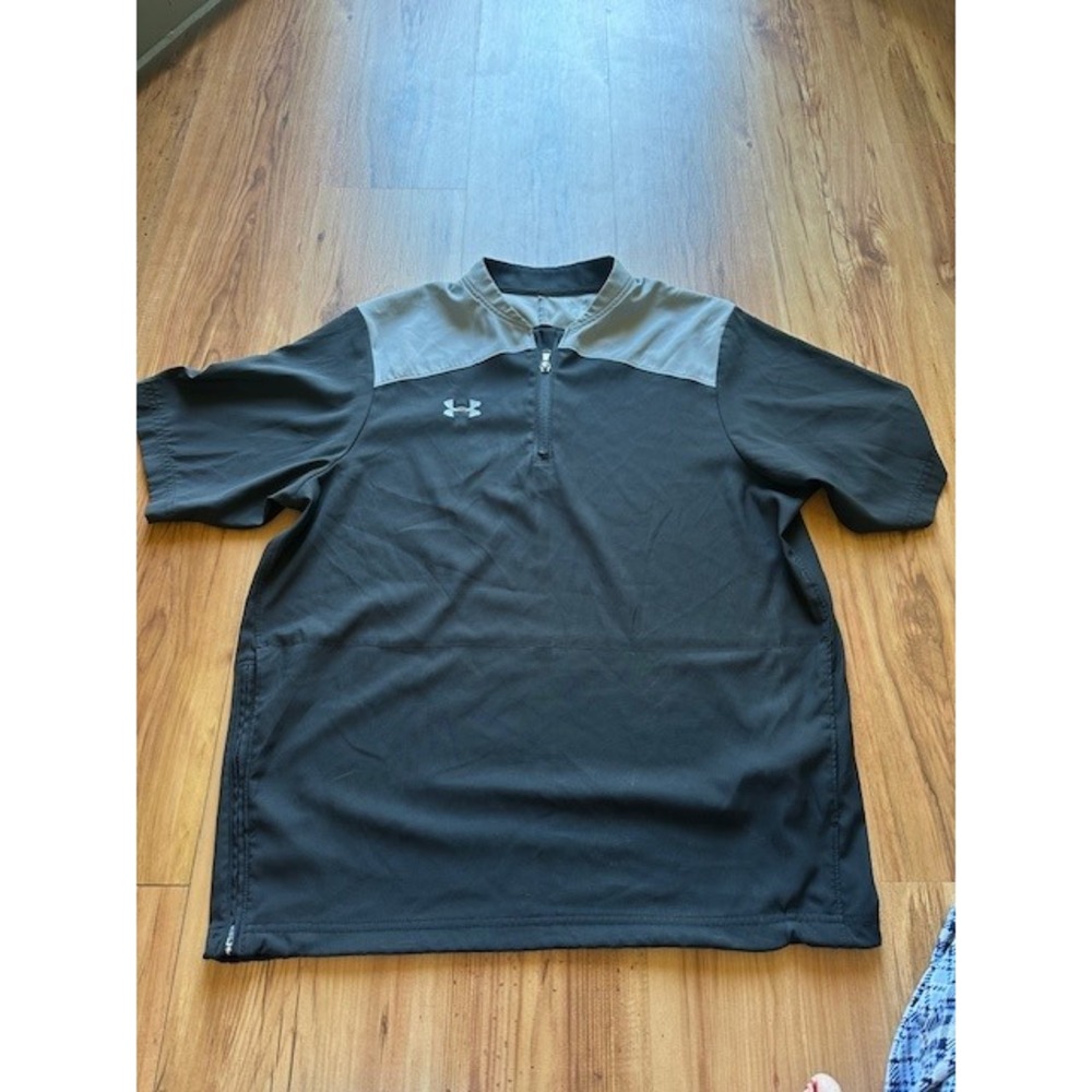Under Armour Athletic Shirt Black Gray Men's Medium Loose Fitβ